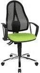 Topstar B&uuml;rostuhl Point 60 Netz Plus, G050 Stoff gr&uuml;n, Gestell chrom - Gr&uuml;n