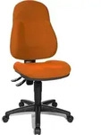 Topstar B&uuml;rostuhl Wellpoint 10, 8050 BC4 Stoff orange, Gestell schwarz - Orange