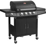 TAINO RED 4+1 Gasgrill schwarz 4 Edelstahl Brenner Seitenkocher - Schwarz