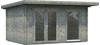 Palmako 44 mm Pultdach Gartenhaus aus Holz Heidi 11,7, grau grundiert