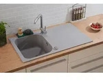 K&uuml;chensp&uuml;le Einbausp&uuml;le Sp&uuml;lbecken Granitsp&uuml;le 86 x 50 Grau Respekta Orlando -