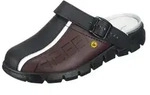Abeba 37315 Clog schwarz/ braun mit Aufdruck ESD - 35 - Schwarz/Braun - 35