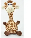 K&ouml;gler Labertier Giraffe Fleckchen plappert alles nach Wackelkopf 22 cm Neu