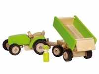 goki 55941 Traktor mit Anhänger, grün