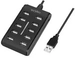 LogiLink UA0125, USB 2.0, USB 2.0 Type-A, 480 Mbit/s, Schwarz, Rundkabel, AC -
