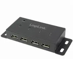 LogiLink USB 2.0 Hub 4 Port f&uuml;r Wandmontage - Bunt
