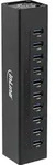 InLine USB 3.0 Hub, 10 Port, Aluminiumgeh&auml;use, schwarz, mit 4A Netzteil, USB 3.2 Gen