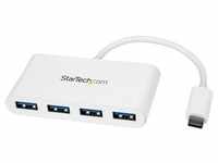 StarTech.com USB-C Hub - 4 Port USB 3.0 - USB C auf 4x USB-A - Bus Powered - Weiß -