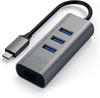 Satechi Type-C 2-in-1 - 3 Port USB 3.0 Hub und Ethernet - Space Grey (Grau)