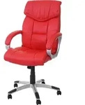 B&uuml;rostuhl MCW-A71, Chefsessel Drehstuhl, Kunstleder rot - Rot