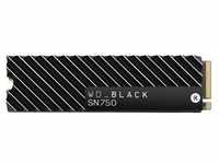 WD_BLACKTM SN750 NVMeTM SSD mit Kühlkörper 2 TB, 3470 MB/s - Schwarz