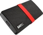 Emtec X200, 1 TB, USB Typ-C, 3.2 Gen 1 (3.1 Gen 1), 450 MB/s, Schwarz, Rot