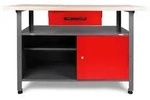 Ondis24 Metall Werkbank 120 cm "Klaus" Schublade & T&uuml;r abschlie&szlig;bar