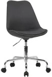 AMSTYLE Schreibtischstuhl Schwarz Stoff Design Drehstuhl mit Lehne Arbeitsstuhl mit