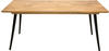 SIT Möbel Tisch 180 x 90 cm | Tischplatte 25 mm Mango-Holz natur | Beine Metall