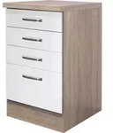 Flex Well Auszugunterschrank Valero BxTxH 50 x 60 x 86 cm wei&szlig; hochglanz...