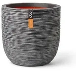 Capi Europe - Blumentopf kugel Rib NL - Anthrazit - 43x41 - KOFZ933 - Schwarz