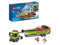 LEGO 60254 City Rennboot-Transporter LKW-Spielzeug mit Anhänger und...