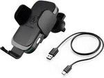 Hama FC10 Motion, Auto, USB, Kabelloses Aufladen, Schwarz, Metallisch -