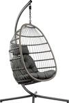 H&auml;ngesessel H&auml;ngeei Gartenlounger mit H&auml;ngezugfeder Schaukelstuhl XL Pura