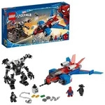 LEGO 76150 Super Heroes Spiderjet vs. Venom Mech Spielset mit Spider-Man Noir