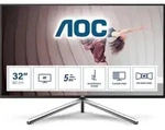 AOC U32U1, 80 cm (31.5"), 3840 x 2160 Pixel, 4K Ultra HD, LED, 5 ms, Schwarz