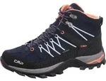 CMP Rigel Mid Trekking WMN WP Wanderstiefel Blau - Orange/Dunkelblau/Grau - 37