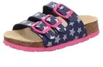 Tieffu&szlig;bett Pantolette - Grau/Dunkelblau/Rosa - 28