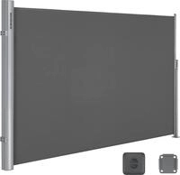SONGMICS Alu-Seitenmarkise, Sichtschutz, ausziehbar, 160 x 350 cm, aus Polyester (280