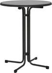 MFG Stehtisch &Oslash; 85x110 cm rund grau klappbar h&ouml;henverstellbar Stahlrohrgestell