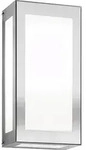 CMD 34 Wandleuchte aus Edelstahl IP44 Opalglas E27 - Silber