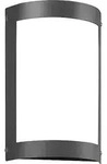CMD 16/3 Wandleuchte aus Edelstahl anthrazit IP44 E27 Opalglas - Grau