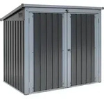 Westmann Stahl M&uuml;lltonnenbox und Ger&auml;tebox Anthrazit 101x158x134 cm - Grau