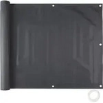 tectake&reg; Balkonbespannung 600 x 90 cm - Schwarz