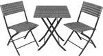 tectake&reg; Rattanset Trevi f&uuml;r 2 Personen - Grau