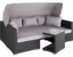 tectake&reg; Aluminium Rattan Lounge San Marino wetterfest und UV-best&auml;ndig Dicke der