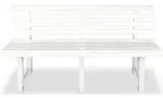 vidaXL Gartenbank 145,5 cm Kunststoff Wei&szlig; - Wei&szlig;