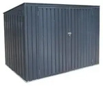 Westmann Metall M&uuml;lltonnenbox Ger&auml;tebox 53 Dunkelgrau 100x172x131 cm - Grau