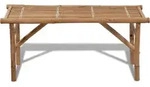vidaXL Gartenbank Klappbar 118 cm Bambus - Braun