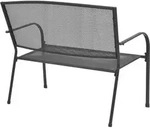 vidaXL Gartenbank 108 cm Stahl und Drahtgitter Anthrazit - Grau