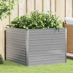 vidaXL Hochbeet 100 x 100 x 77 cm Verzinkter Stahl Grau - Grau