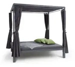blumfeldt Senator Lounge - Doppel-Gartenliege mit Sonnendach, Lounge-Pavillon,...