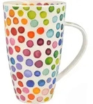 DUNOON Becher Henley Hot Spots 600 ml Bone China Kaffeetasse 15 cm Teetasse...