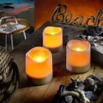 esotec LED-Solarkerzen 3er-Set Romantica Flackerlicht Solarlicht outdoor 102054 -