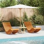 vidaXL Schaukelst&uuml;hle Sonnenliegen 2 Stk. Akazienholz