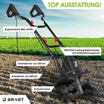 BRAST Motorhacke Gartenfr&auml;se Elektro | 1050 Watt | 36cm Arbeitsbreite |...