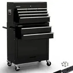 Arebos Werkstattwagen mit 9 F&auml;chern, Schwarz, 660 mm, 330 mm, 615 mm, 28,5 kg -