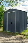 Pergart 40002740, Pergart Ger&auml;tehaus "Dresden II 86" schiefer / wei&szlig; 3,66 m&sup2; Grau