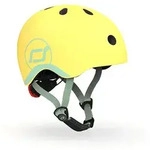 Scoot & Ride Kinderhelm Fahrradhelm XS Lemon mit LED und Magnetverschluss - Gelb