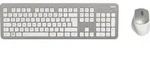 Hama KMW-700, Volle Gr&ouml;&szlig;e (100%), Kabellos, RF Wireless, QWERTZ, Silber, Wei&szlig;,